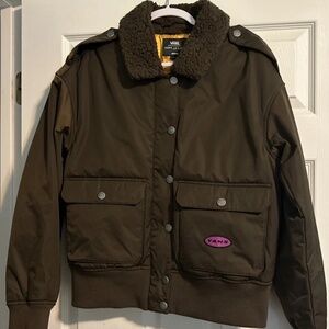 Vans X Curren X Knost puffer Bomber Jacket Size Med